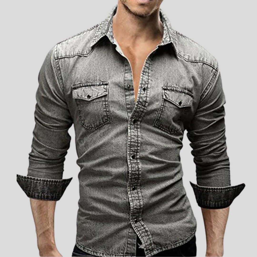 Marcus™ – Modern och Stilsäker Jeansskjorta