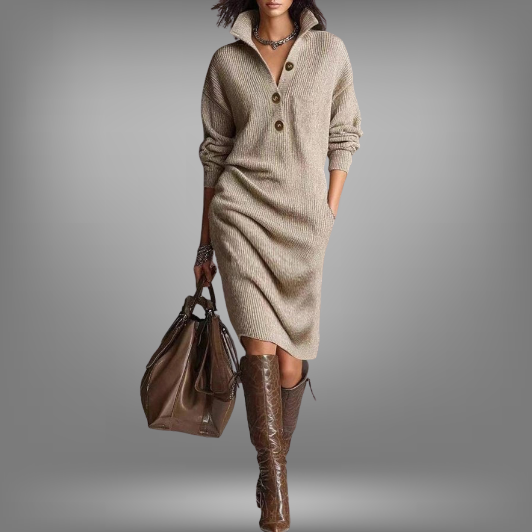 Varm stickad klänning Jane