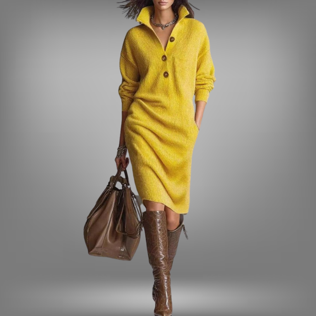 Varm stickad klänning Jane